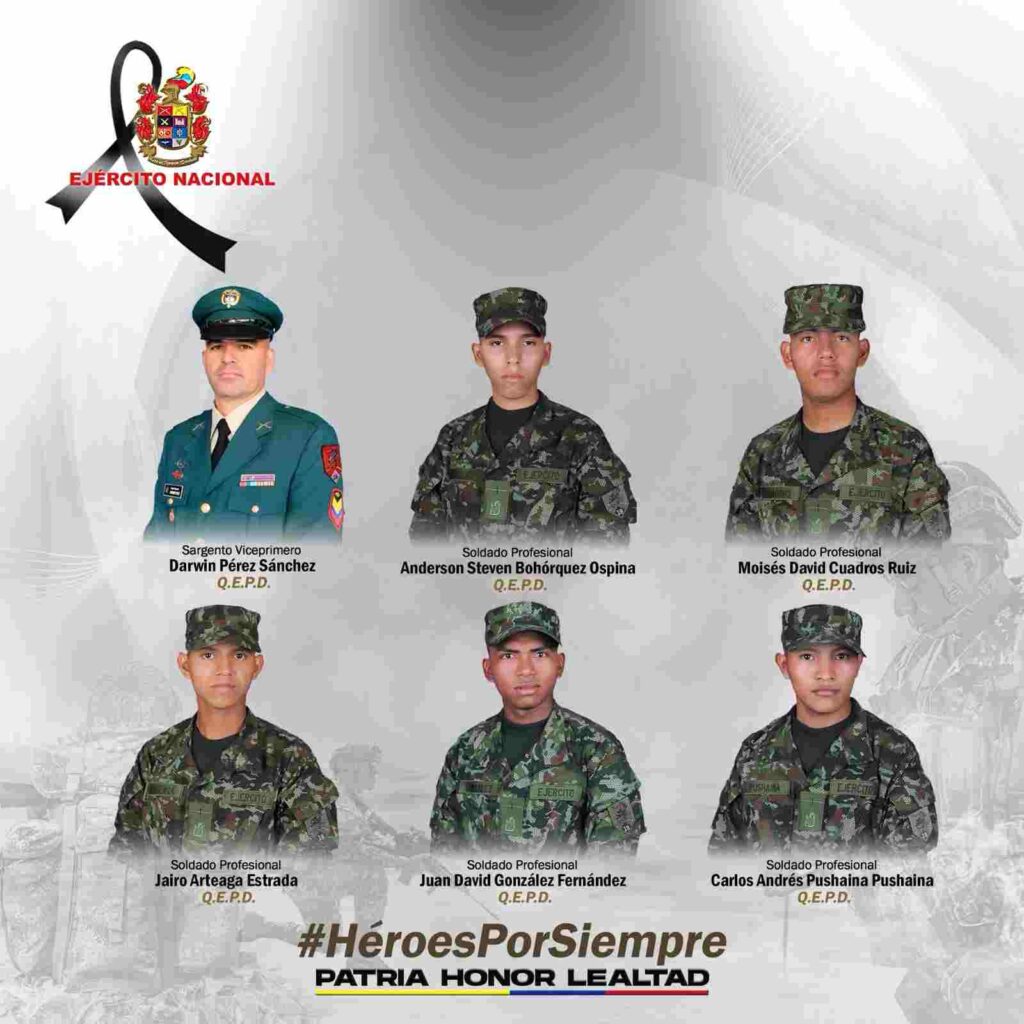 6 militares asesinados en Guaviare por disidencias de las FARC 1 miletares asesinados 1 |